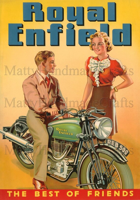 Royal Enfield Bullet 500 Advertising 1930s Print Royal Enfield Bullet 500 Advertising 1930s Print