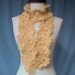 Lacy Scarf - Butter Color - Hand Crocheted - Soft Acrylic Yarn - Handmade - CLEARANCE 1/2 PRICE