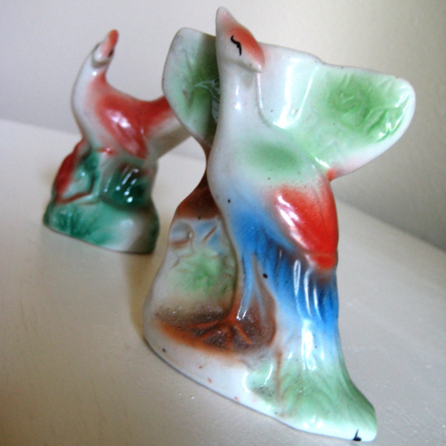 Japanese Ceramic Bird Figurines by LimesqueezeVintage on Etsy