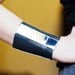 Mirrored Retro Leather Wrist Wallet Black Disco Mirrors Wristband Cuff Bracelet Pocket for Women or Men