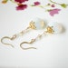 Moonstone Gemstones Leaf Gold Long Dangle Earrings Iridescent Crystals SALE