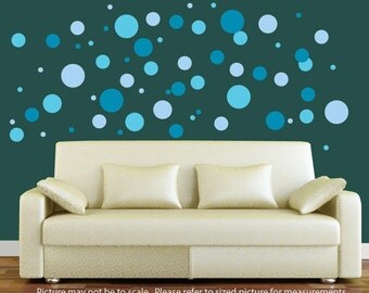 POLKA DOT Wall Decal / 3 color / wall decal dots, dot wall decals, wall decals for kids, wall decals for girls, wall decals living room