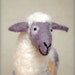 Barbara - Felt Sheep,Art Marionette. Puppet. Felted Stuffed Toy. Waldorf Style Sheep. MADE TO ORDER
