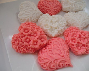 120 Heart Soap - heart wedding favor, heart favors