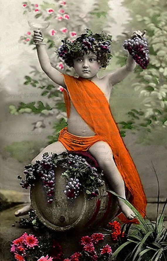 Dionysus God Of Wine Vintage image scan digital by ...