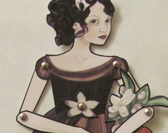 Snow White Jointed Paper Doll 11"