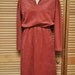 Vintage Dress 1970s Faux Suede or Velour Hippie Boho