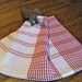 Handwoven cotton towel - Red and White Swedish Stripes, kitchen towel, tea towel, chef towel, hand towel