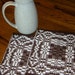 Pot Holder, Brown And White Handwoven Hot Pad, Hand Loomed Pot Holder, Woven Fabric Trivet, Hand Woven Pot Holder, Hand Loomed Hot Pad