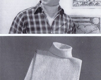 Men's Mock-Neck Knitting Pattern 1950s
