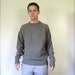 SALE Vintage Sweater // 80s Heather Grey Wool Crew Neck // Extra Large // Mens Vintage Fashion at Kiku Vintage Boutique