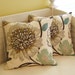 Braemore Gorgeous in Pearl with Gray Flower 18"x18" Pillow Cover