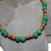 Bankok Necklace - Adventurine, Freshwater Pearl and Antique Gold