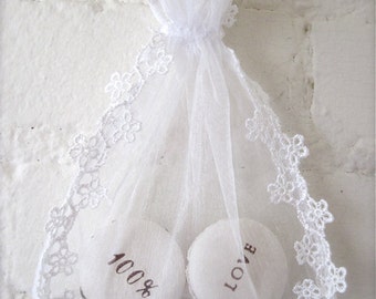 Handmade Lovely Gift - 100% Love Ceramic Macarons Sachet Fragrance Object, Essential Oil Diffuser, Air Freshener