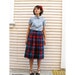 SALE - 1970s vintage pendleton a-line skirt - green red and blue - wool - small / medium