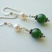 Victorian Jade and Pearl Earrings by Quintessential Arts
