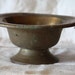 SALE Vintage Solid Brass Pedestal Bowl, Hammered Planter, Potpourri Candy Dish, Rustic Shabby Chic Home Decor