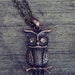 CYBER MONDAY SALE Copper Owl Necklace