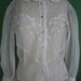 Vintage 1940's Off White Sheer Blouse