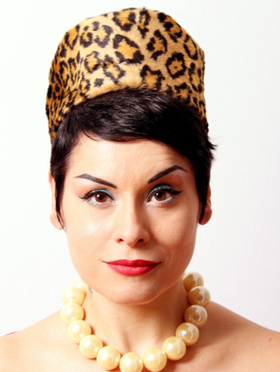 LEOPARD PRINT PILLBOX Hat