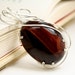 Red Tiger's Eye Oval Wire Wrapped Pendant, Handmade With Sterling Silver by Arizona Wired Elegance