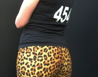 Leopard Print Roller Derby Shorts - in stock