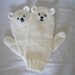 polar bear fur mittens