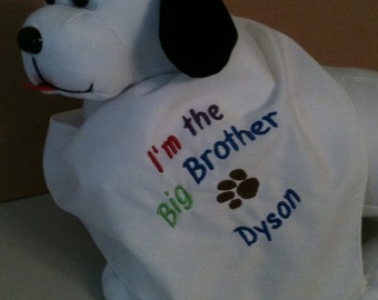 Dog Bandana, Big Brother or Sister w/Free Name