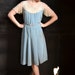 RESERVED LEAH 1920's Sky Blue Beaded Silk Dress