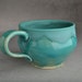 Ready To Ship Teal Stoneware Mug by Symmetrical Pottery