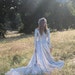 Reserved for Rebecca (second payment) FORGET ME NOT Hand Dyed 1930's Vintage Wedding Gown One of Kind Bridal Princess Cut with Train