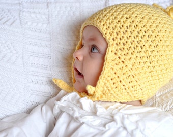 Crochet Pattern: Baby Earflap Hat for Boys and Girls (PDF)