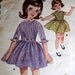Butterick 2448 Girls Pleated Dress Pattern 1950s Vintage