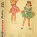 Simplicity 2529 Girl Dress Vintage Sewing Pattern 1940s