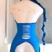 Jellyfish Halter top Aqua Blue Organic Bamboo Tentacles Yoga Dance Festival Hooping Spinning Burning Man Summer Size Small