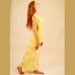 Maxi Skirt - Full Length - Bias Cut Skirt in Yellow Organic Cotton Floral - Organic Clothing - SAMPLE SALE