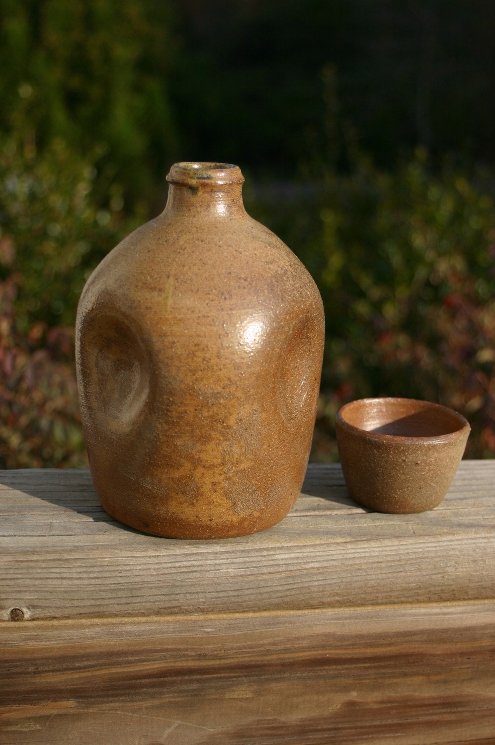 Salt Glazed Pottery JugGranny's Medicine Bottle by Beaverspottery