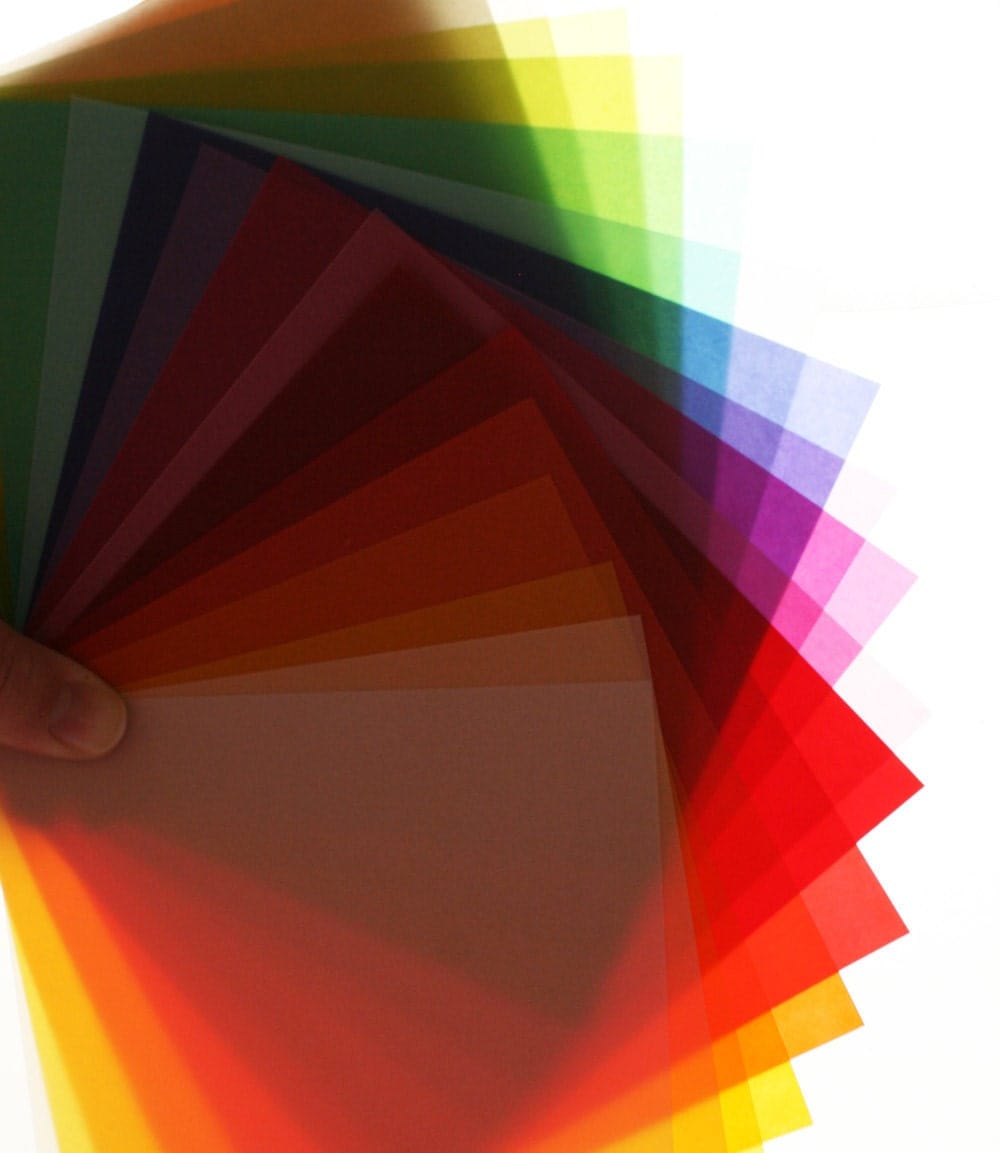 color translucent paper