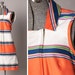 1960s MOD Dress // 60s Vintage Dress // Striped Shift Dress