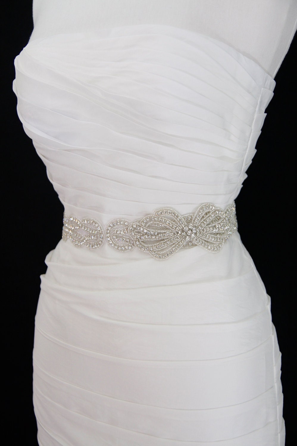 Beaded Bridal Sashwedding dress sashrhinestone belt bridal