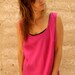 SILK 90s tank top pink SHEER OVERSIZE blouse