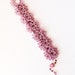 Raspberry Tatting Lace Beaded Bracelet Fiber Cotton Thread