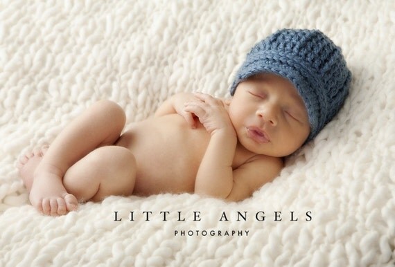 hat pattern for crochet baby boy Hat Crochet by 438 Newsboy Baby Boy Blue Pattern SunsetCrochet