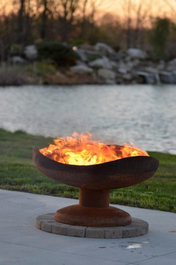 Sand Dune Fire Pit Functional Art Steel Fire Bowl for your