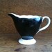 Vintage English Black and White small Creamer / English Shop