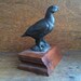 Vintage English Bronze Grouse Bird Statue, on Wood Pedestal / English Shop