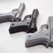 Silver Gun Soap - 4 silver guns - Pistol Soap - vegan soap - man soap - guy gift - military soap