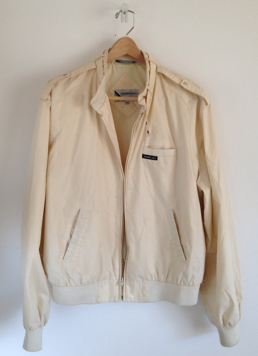 Vintage Original Members Only Jacket Beige 1980s by TheVintageHog