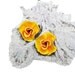 Yellow Rose Earrings, Vintage Clip On Earrings, 1960s, Yellow Flowers