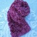ON SALE - Fun Fur Scarf Hand Knitted in Hot Pink